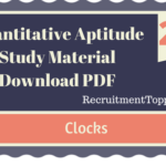 Quantitative Aptitude Clocks Study Material
