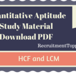 Quantitative Aptitude HCF and LCM Tutorial (Study Material)
