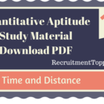 Quantitative Aptitude Time and Distance Study Material