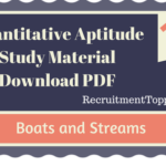 Quantitative Aptitude Boats and Streams Study Material