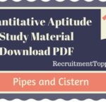 Quantitative Aptitude Pipes and Cistern Study Material