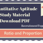 Quantitative Aptitude Ratio and Proportion Study Material