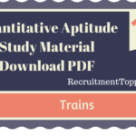 Quantitative Aptitude Trains Study Material
