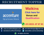 Accenture Services Walkins for Experienced at Chennai