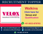 Velox Walkins for Freshers at Bangalore