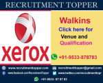 Xerox Walkins for Experienced at Bangalore