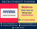 Arrow Electronics India Walkins for Experienced at Bangalore