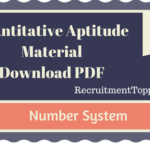 Quantitative Aptitude Number System Tutorial (Study Material)