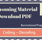 Coding Decoding Reasoning Material for All Competetive Exams | PDF Download