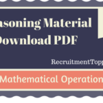 Mathematical Operations Reasoning Material for All Competitive Exams | PDF Download