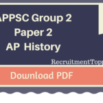 APPSC TSPSC Group 2 Paper 2 AP History Material in Telugu Download PDF