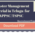 APPSC TSPSC  Group 2 Paper I Disaster Management Material in Telugu Download PDF