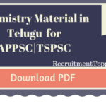 APPSC TSPSC  Group 2 Paper I Chemistry Material in Telugu Download PDF