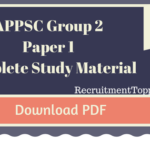 APPSC TSPSC  Group 2 Paper I Complete Study Material