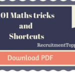101 Maths tricks and Shortcuts (section wise) pdf download