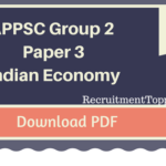 APPSC TSPSC Group 2 Paper 3 Indian Economy Material in Telugu Download PDF