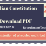 Administration of scheduled and tribal areas | Indian Constitution