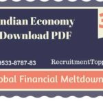 Indian Economy | Global Financial Meltdown Download PDF