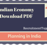 Indian Economy | Planning in India Download PDF