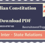Inter – State Relations | Indian Constitution Download PDF