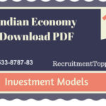 Indian Economy | Investment Models Download PDF