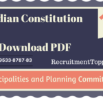 Municipalities and Planning Committees | Indian Constitution Download PDF