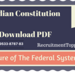 Indian Constitution | Nature of The Federal System Download PDF