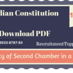 Utility of Second Chamber in a State | Indian Constitution Download PDF