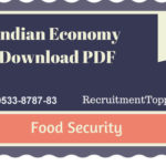 Indian Economy | Food Security Download Pdf